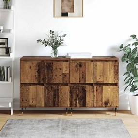 Oldalszekrények 2 pcs Régi fa 120 x 35 x 70 cm Faanyag