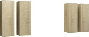 vidaXL 4 db sonoma tölgy szerelt fa TV-szekrény 30,5x30x90 cm