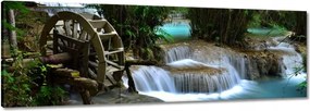 Festmények 150x50 Fából készült malom a folyón