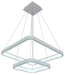 Brilagi - Dimmelhető LED csillár, kábelre függesztett FALCON SLIM LED/78W/230V 50x50 cm fehér + távirányító