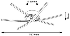 Rabalux 4606 - LED mennyezeti lámpatest CYCLONE LED/21W/230V 4000K