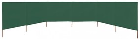 zöld szövet 6-paneles szélfogó 800 x 160 cm