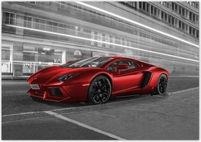 Poszterek 100x70 Piros autó