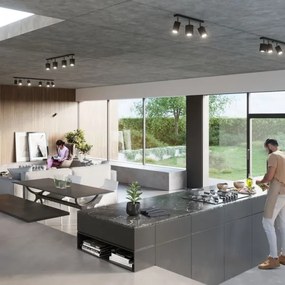 Spotlámpa MERIDA 4xGU10/40W/230V fekete