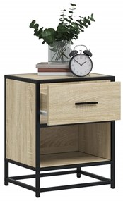 Sonoma tölgy színű szerelt fa éjjeliszekrény 40 x 31 x 50 cm