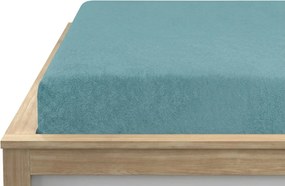 Polár anyagú gumis lepedő MOLTON kékeszöld 180 x 200 cm