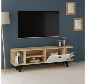 TV asztal/szekrény Napiku (tölgy + fehér) . Akció -20%. 1095120