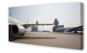 Canvas képek Repülőgép repülőtér ég objektumok 100x50 cm