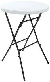 Casaria LYDA műanyag rendezvényasztal, Ø72x110cm, fehér