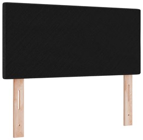 LED Fővállfa Gombos Párnázott Fekete 90 cm Szövet