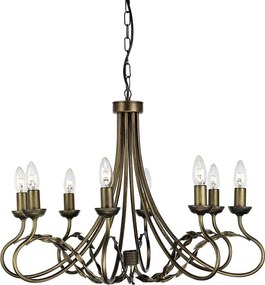 Elstead Lighting OLIVIA OV8-BLK-GOLD Csillár 8x60W/E14