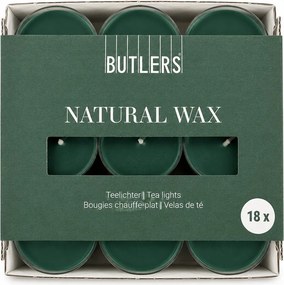 NATURAL WAX mécses 18db sötétzöld