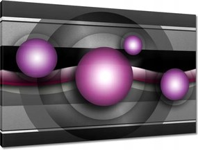 Vászonkép 90x60 Lila gömbök Absztrakt