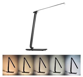 Brilagi - LED Dimmelhető asztali lámpa USB konnektorral LED/12W/230V fekete WO37-B-OEM1