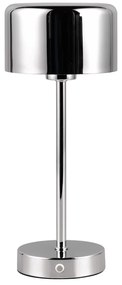 Fényes ezüstszínű LED dimmelhető asztali lámpa (magasság 30 cm) Jeff – Reality
