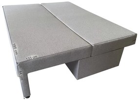 Odessa Kihúzható Kanapé 185x85x80 cm, tárolóládával, Grey Flower