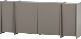 Szürke komód kőrisfa dekorral 200x85x44 cm Brock – WOOOD