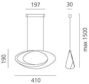 Artemide 1182010A - LED dimmelhető csillár zsinóron CABILDO LED/44W/230V 3000K