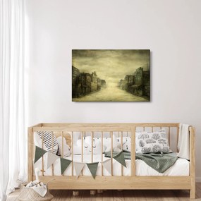 Egy nyugati város képe (90x60 cm)