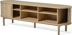Natúr színű TV-állvány tölgyfa dekorral 180x56x40 cm Meta – Unique Furniture