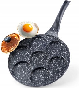 Gránit Serpenyő Palacsintasütő Tojáshoz Indukciós 7 Lyukú