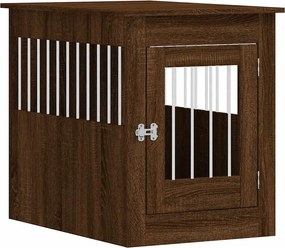 vidaXL barna tölgy színű szerelt fa kutyaketrec 55 x 80 x 68 cm