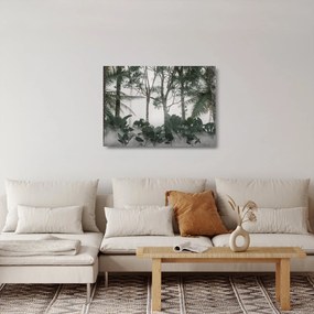 Kép - dzsungel a reggeli ködben (üvegen) (70x50 cm)