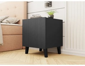 KÉSZLET 2x Éjjeliszekrény VAMOS 52x45 cm antracit