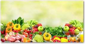 Fotótapéta üvegfalra Gyümölcsök és zöldségek 140x70