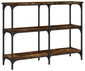 füstös tölgy színű szerelt fa tálalóasztal 100 x 29 x 75 cm