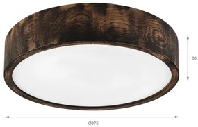 Brilagi - Mennyezeti lámpa CARVALHO SMOKEY 2xE27/60W/230V tölgy, átm. 37,5 cm