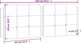 fehér műbőr fejtámla párna Zadar 140 cm
