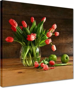 Vászonkép 30x30 Vörös tulipánok