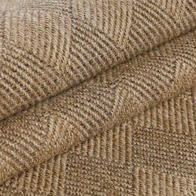 Fekete-natúr színű kültéri futószőnyeg 80x250 cm Dhaka – Ayyildiz Carpets