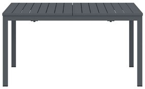 Bővíthető kertasztal 2 db Anthracite 210x90x73 cm Acél, Bővíthető kertasztal Anthracite (140-210)x90x73 cm Acél
