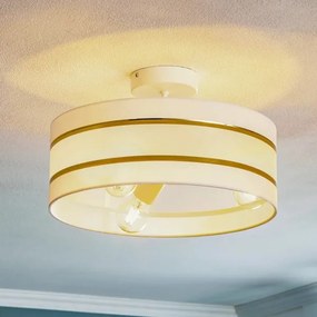 Csillár rúdon HELEN 3xE27/15W/230V fehér/arany