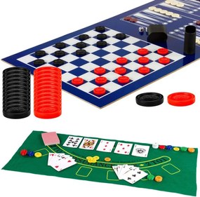 GamesPlanet® Játékasztal Multigame 15in1 barna világos