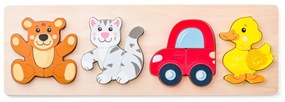Woody Puzzle Baby deszkůn, 4 motívum