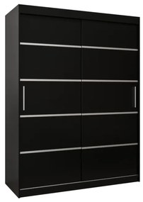 VETORA 1 150 tolóajtós szekrény, 150x200x62, fekete