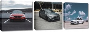 Képek Triptichon 3x 30x30 Három autó Bmw Triptichon