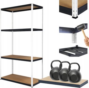 Fém tároló állvány garázs állvány Helios 180x110x40cm 4Px350kg