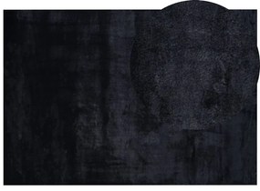 Fekete műnyúlszőrme szőnyeg 160 x 230 cm MIRPUR Beliani