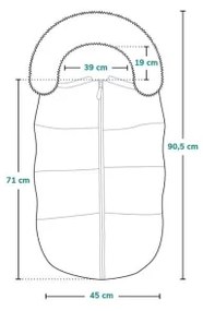 Lionelo - Babakocsi bundazsák FRODE Grey Dove