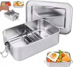 Rozsdamentes acél uzsonnás doboz Uzsonnás doboz rekesszel