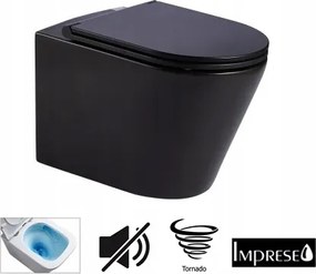 Imprese Jess Black WC-tĂĄl Tornado, Twist Technology deszkĂĄval, matt fekete