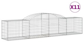 11 db íves horganyzott vas gabion kosár 300x50x60/80 cm