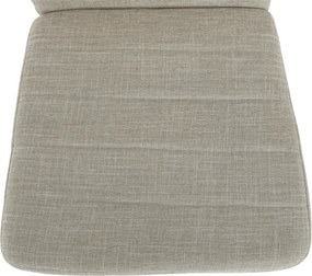 Étkezőszék, bézs szövet/fehér fém, COLETA NOVA