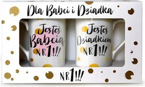 Bögre Szett 2DB Ajándék Nagymama Nagypapa NO.1