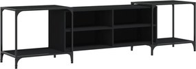 vidaXL fekete szerelt fa TV-szekrény 203 x 37 x 50 cm