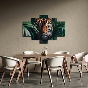 Kép - Egy tigris portréja a dzsungelben (150x105 cm)